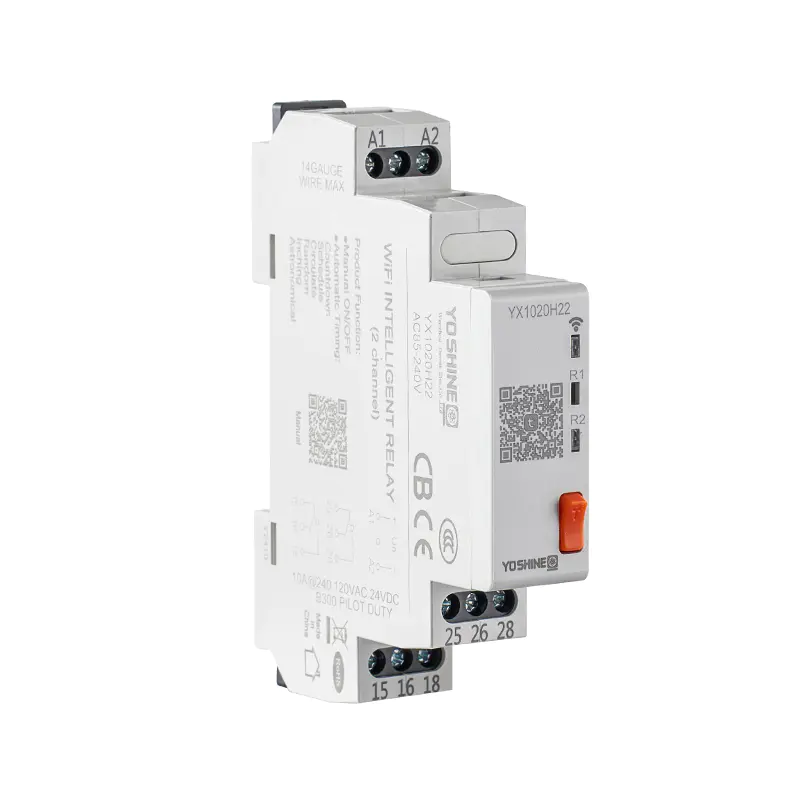 YOSHINE Built-in Antenna AC/DC85-240V Dual Channel Wifi Relay