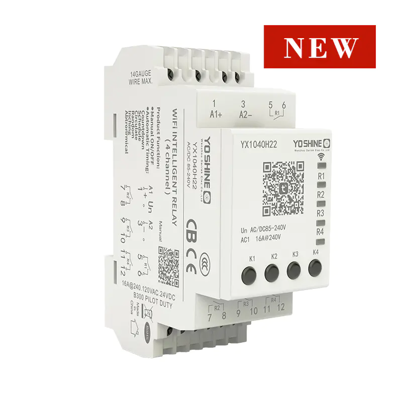 YOSHINE Built-in Antenna AC/DC85-240V Four Channel Wifi Relay